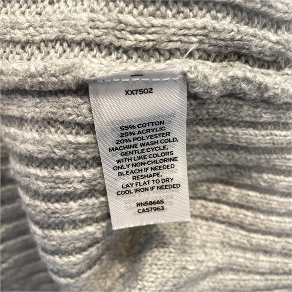 Abound Ribbed Knit Slit Back Hooded Sweater Grey Heather Large NWT New - Picture 8 of 8